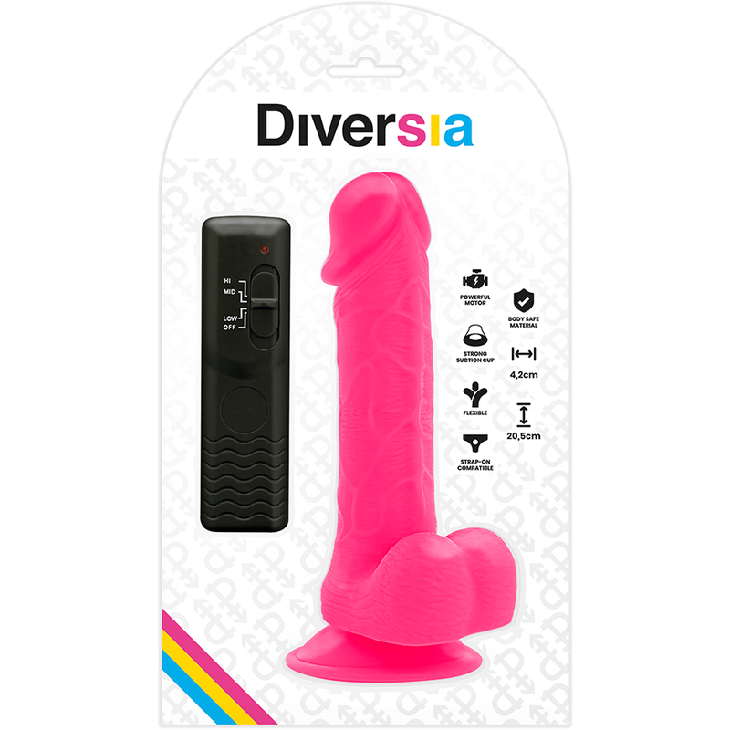 DIVERSIA - VIBRAÇÃO FLEXÍVEL DIVERSIA 20,5 CM - ROSA