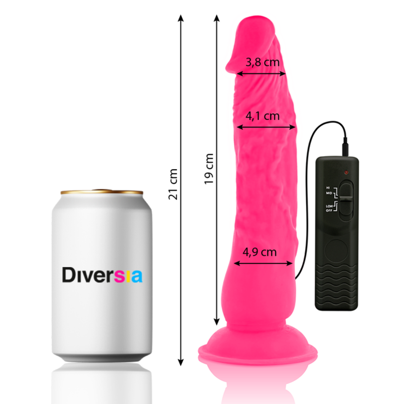 DIVERSIA - FLEXÍVEL VIBRATÓRIO 21 CM - ROSA