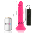 DIVERSIA - DILDO VIBRANTE FLEXÍVEL 23 CM - ROSA