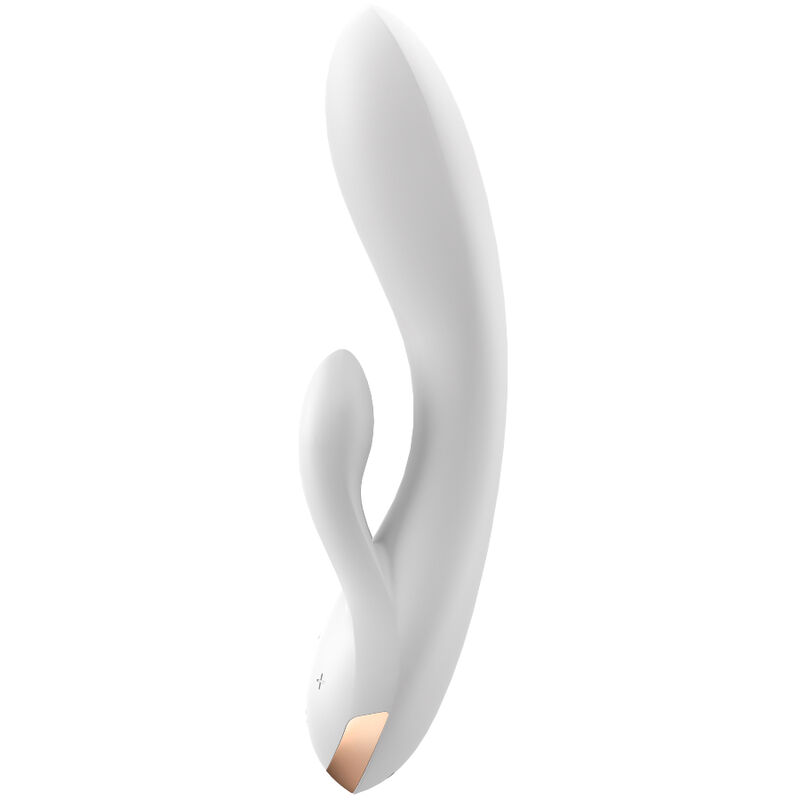 SATISFYER - APLICATIVO VIBRADOR DOUBLE FLEX BRANCO