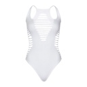 LEG AVENUE - RACERBACK THONG BODYSUIT TAMANHO ÚNICO - BRANCO