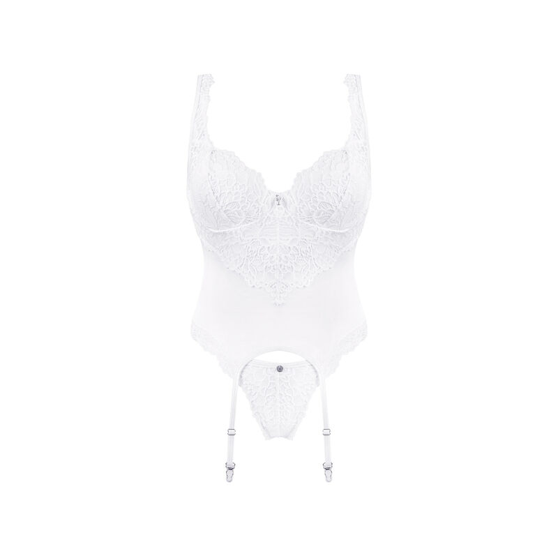 OBSESSIVE - AMOR BLANCO CORSET TANGA S/M