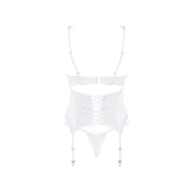 OBSESSIVE - AMOR BLANCO CORSET TANGA S/M