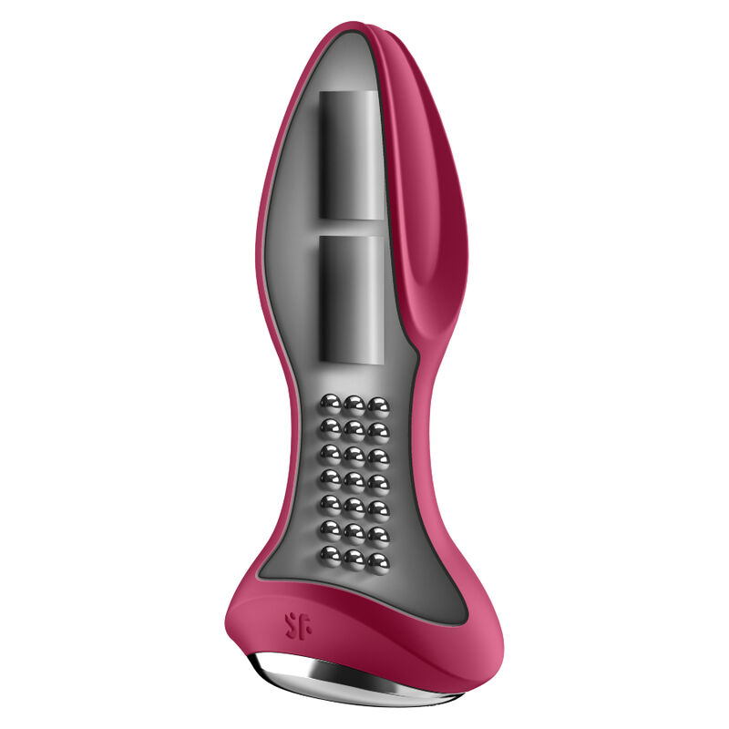 SATISFYER - ROTATOR PLUG 2+ VIBRATING PLUG APP VERMELHO