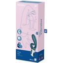 SATISFYER - APLICATIVO VIBRADOR HUG ME COELHO AZUL