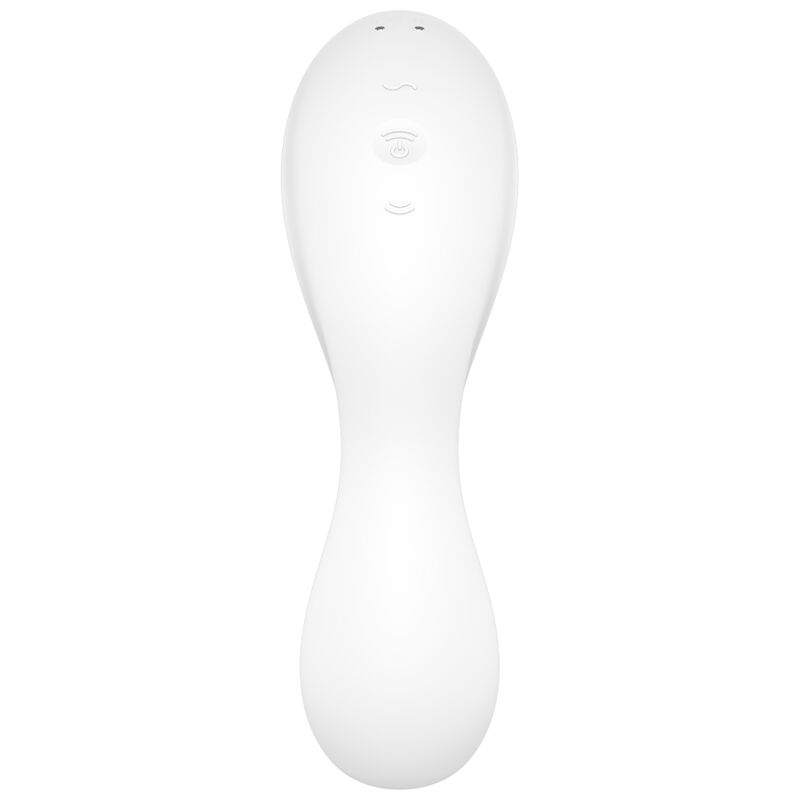 SATISFYER - CURVY TRINITY 5 ESTIMULADOR DE PULSO DE AR E APLICATIVO VIBRADOR BRANCO