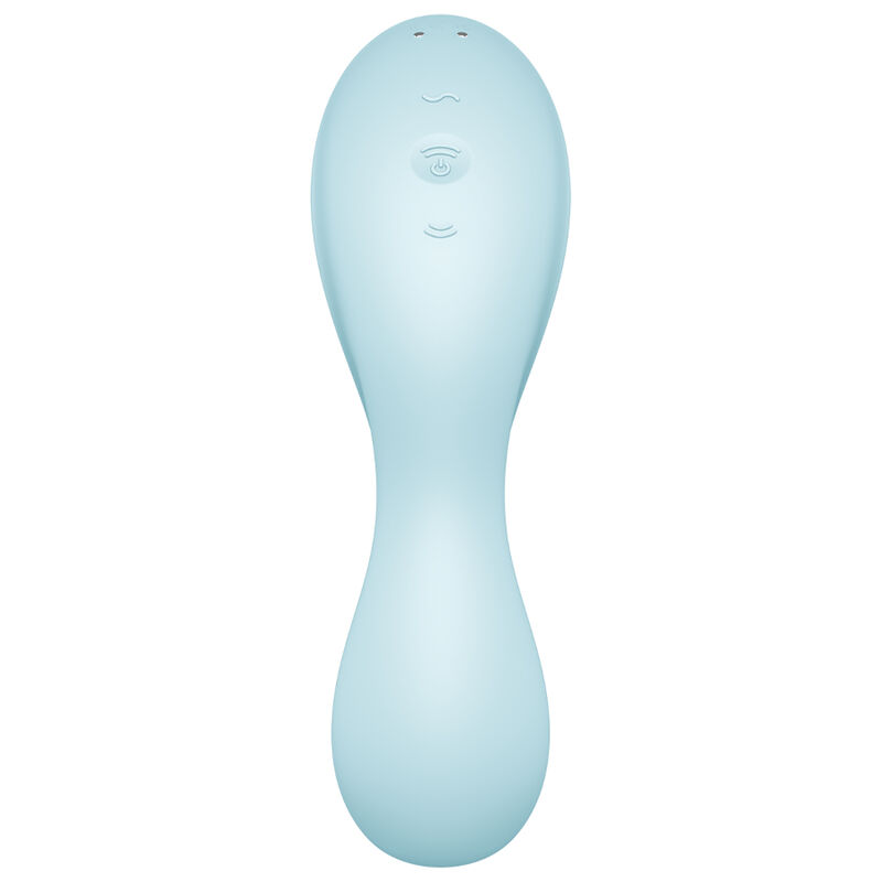 SATISFYER - CURVY TRINITY 5 ESTIMULADOR DE PULSO DE AR E APLICATIVO VIBRADOR AZUL