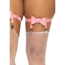 LEG AVENUE - VEGAN LEATHER TIGH HIGH GARTER TAMANHO ÚNICO - ROSA