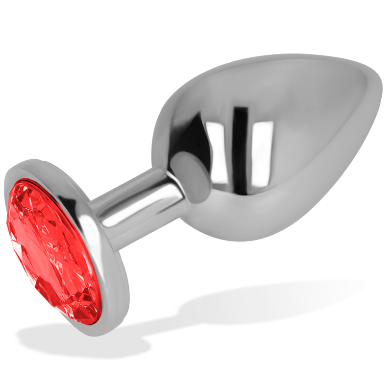 OHMAMA - PLUG ANAL COM CRISTAL VERMELHO 7 CM