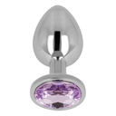 OHMAMA - PLUG ANAL COM CRISTAL VIOLETA 8 CM