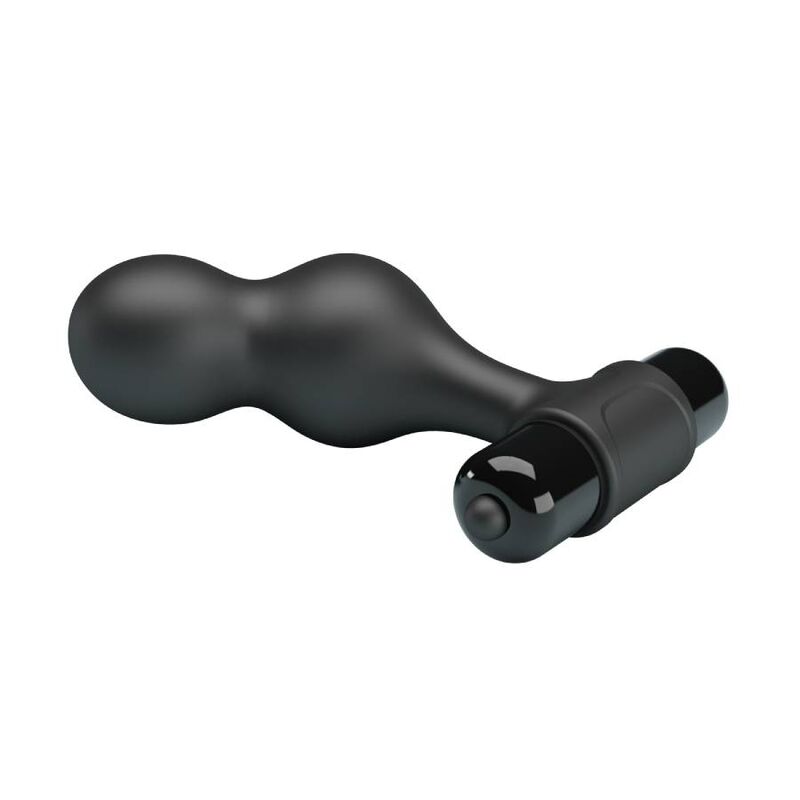 MR PLAY - PLUG ANAL VIBRADOR DE SILICONE PRETO