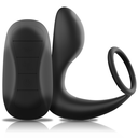 BLACK&SILVER - MASSAGER ANAL COM CONTROLE REMOTO SILICONE RECARREGVEL PRETO