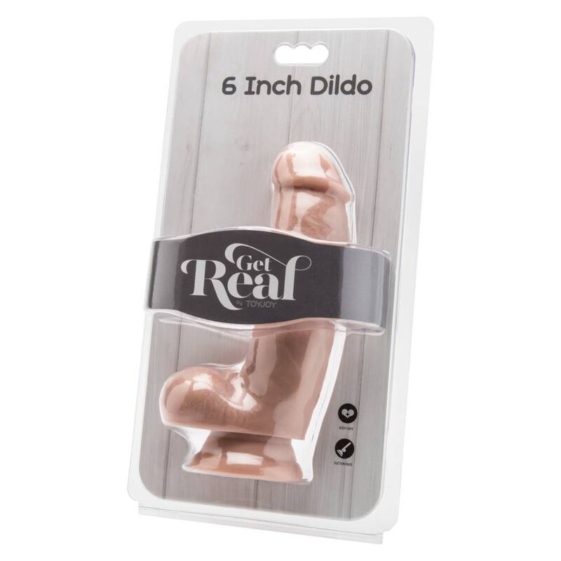 GET REAL - DILDO 12 CM COM BOLAS PELE