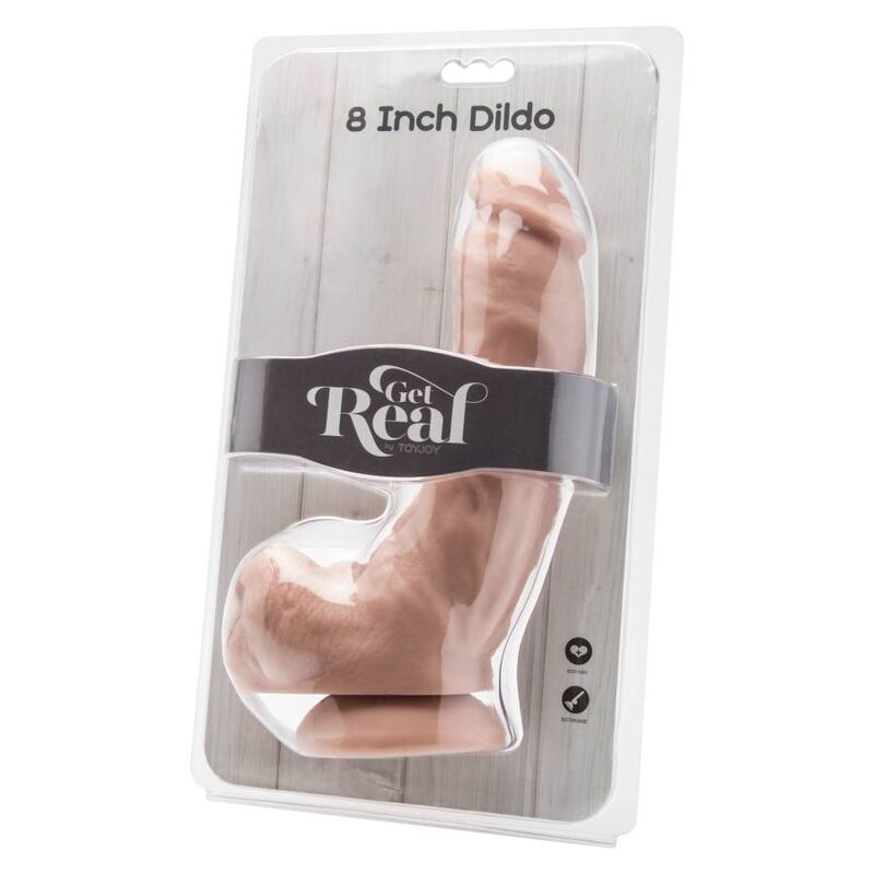 GET REAL - DILDO 20,5 CM COM BOLAS PELE