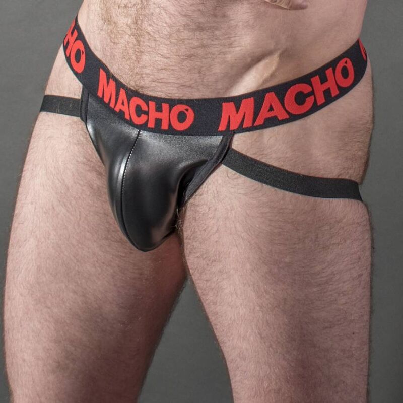 MACHO - MX25RC JOCK COURO VERMELHO M