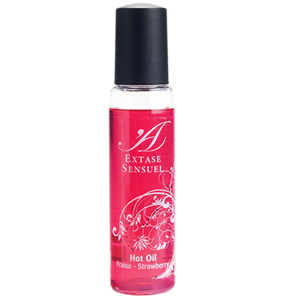 EXTASE SENSUAL - ÓLEO ESTIMULANTE DE MORANGO CALOR VIAGEM 35 ML