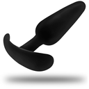 BLACK&SILVER - PLUG ANAL DE SILICONE HANSEL COM CABO PEQUENO