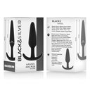 BLACK&SILVER - PLUG ANAL DE SILICONE HANSEL COM CABO PEQUENO