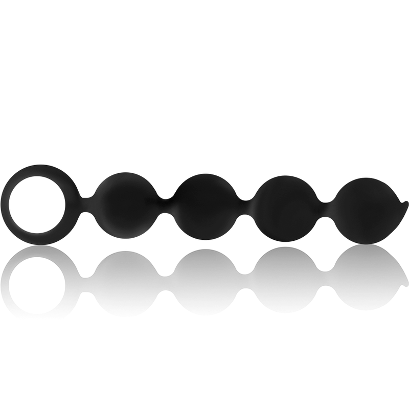 BLACK&SILVER - ROSÁRIO ANAL LENNON 4 ESFERAS DE SILICONE 15 CM