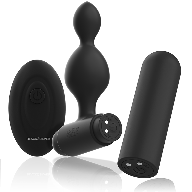 BLACK&SILVER - CONTROLE REMOTO DE PLUG ANAL DE SILICONE TUCKER PEQUENO