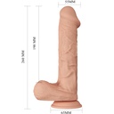 BAILE - BELO ENCONTRO BERGRISI DILDO REALÍSTICO FLEXÍVEL 26 CM NATURAL