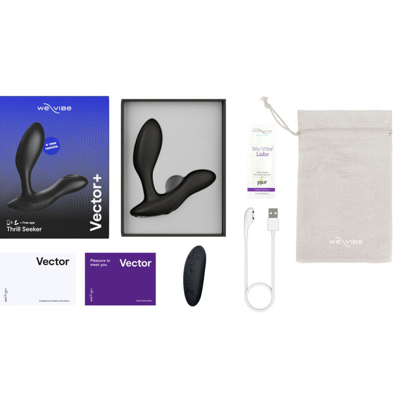 WE-VIBE - MASSAGEADOR DE PRÓSTATA VECTOR+ PRETO