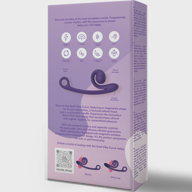 SNAIL VIBE - VIBRADOR CURVA ROXO