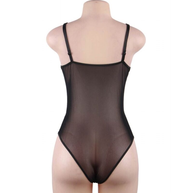 QUEEN LINGERIE - TEDDY DE RENDA PRETA L/XL