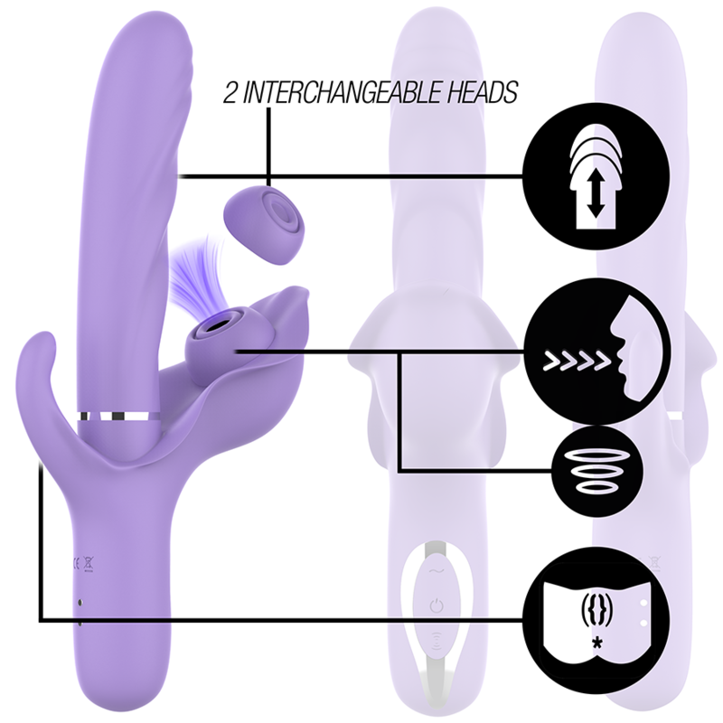 INTENSO - VIBRADOR MULTIFUNÇÃO BILLIE SUCÇÃO E PULSAÇÃO ROXO