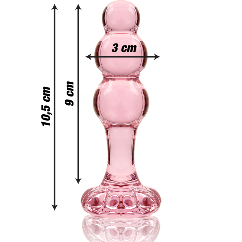 NEBULA SERIES BY IBIZA - MODELO 1 PLUG ANAL VIDRO BOROSILICADO 10,7 X 3 CM ROSA