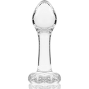 NEBULA SERIES BY IBIZA - MODELO 2 ANAL PLUG VIDRO BOROSILICADO 11 X 3,5 CM TRANSPARENTE