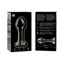 NEBULA SERIES BY IBIZA - MODELO 2 ANAL PLUG VIDRO BOROSILICADO 11 X 3,5 CM TRANSPARENTE