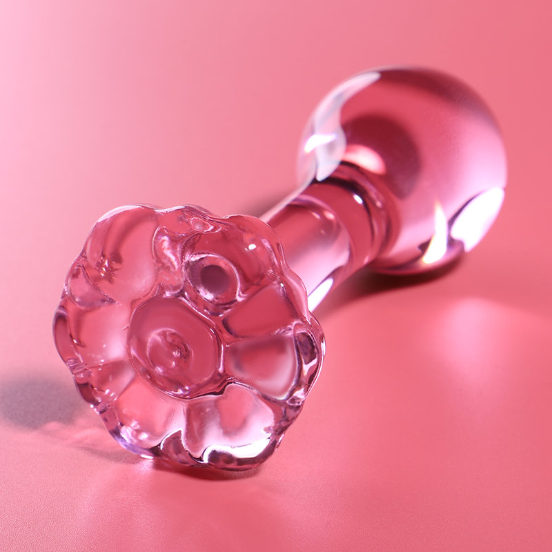 NEBULA SERIES BY IBIZA - MODELO 2 PLUG ANAL VIDRO BOROSILICADO 11 X 3,5 CM ROSA