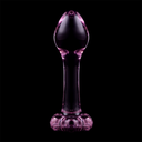 NEBULA SERIES BY IBIZA - MODELO 2 PLUG ANAL VIDRO BOROSILICADO 11 X 3,5 CM ROSA