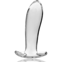 NEBULA SERIES BY IBIZA - MODELO 5 ANAL PLUG VIDRO BOROSILICADO 12,5 X 3,5 CM TRANSPARENTE