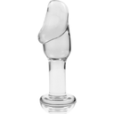 NEBULA SERIES BY IBIZA - MODELO 6 ANAL PLUG VIDRO BOROSILICADO 12,5 X 4 CM TRANSPARENTE