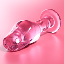 NEBULA SERIES BY IBIZA - MODELO 6 PLUG ANAL VIDRO BOROSILICADO 12,5 X 4 CM ROSA