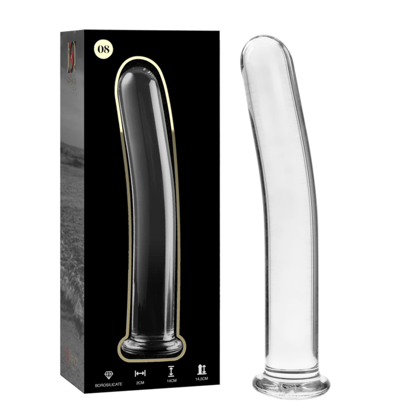 NEBULA SERIES BY IBIZA - MODELO 8 DILDO VIDRO BOROSILICADO 14,5 X 2 CM TRANSPARENTE