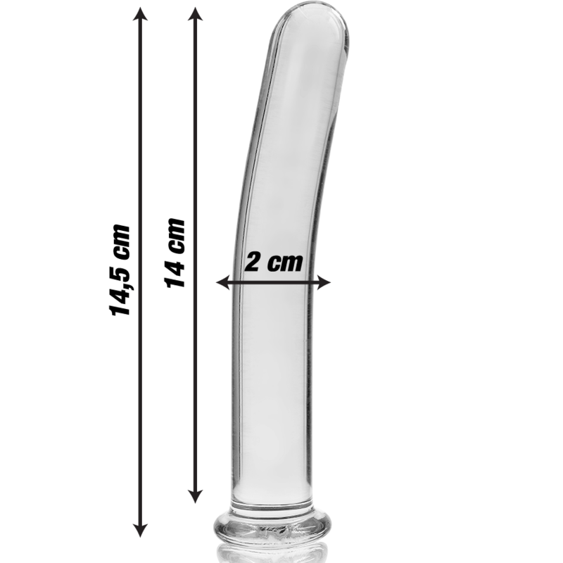 NEBULA SERIES BY IBIZA - MODELO 8 DILDO VIDRO BOROSILICADO 14,5 X 2 CM TRANSPARENTE