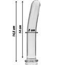 NEBULA SERIES BY IBIZA - MODELO 8 DILDO VIDRO BOROSILICADO 14,5 X 2 CM TRANSPARENTE