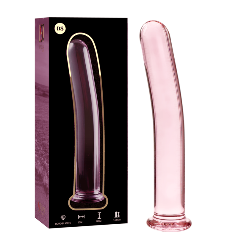 NEBULA SERIES BY IBIZA - MODELO 8 DILDO VIDRO BOROSILICADO 14,5 X 2 CM ROSA