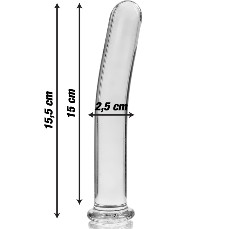 NEBULA SERIES BY IBIZA - MODELO 9 DILDO VIDRO BOROSILICADO 15,5 X 2,5 CM TRANSPARENTE