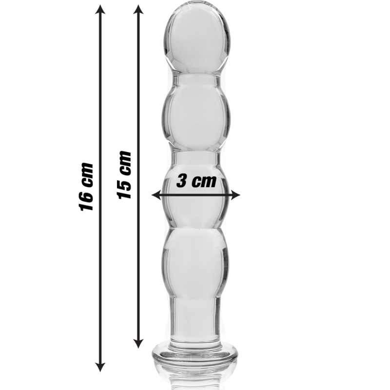 NEBULA SERIES BY IBIZA - MODELO 10 DILDO VIDRO BOROSILICADO 16,5 X 3,5 CM TRANSPARENTE