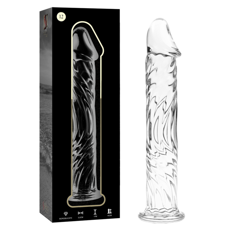 NEBULA SERIES BY IBIZA - MODELO 12 DILDO VIDRO BOROSILICADO 17 X 3,5 CM TRANSPARENTE