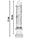 NEBULA SERIES BY IBIZA - MODELO 12 DILDO VIDRO BOROSILICADO 17 X 3,5 CM TRANSPARENTE