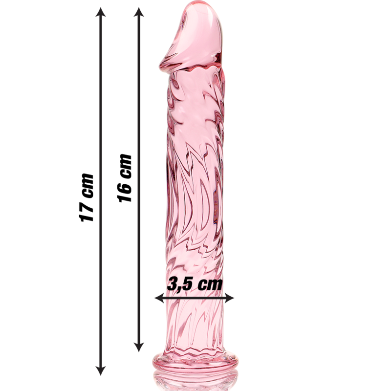 NEBULA SERIES BY IBIZA - MODELO 12 DILDO VIDRO BOROSILICADO 17 X 3,5 CM ROSA