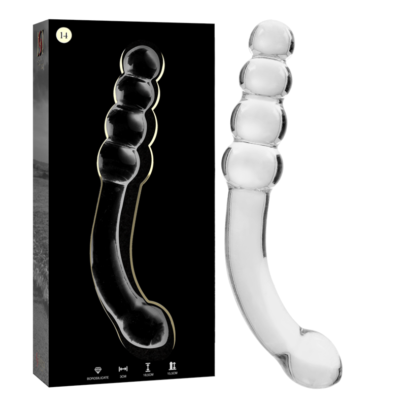 NEBULA SERIES BY IBIZA - MODELO 14 DILDO VIDRO BOROSILICADO 18,5 X 3 CM TRANSPARENTE