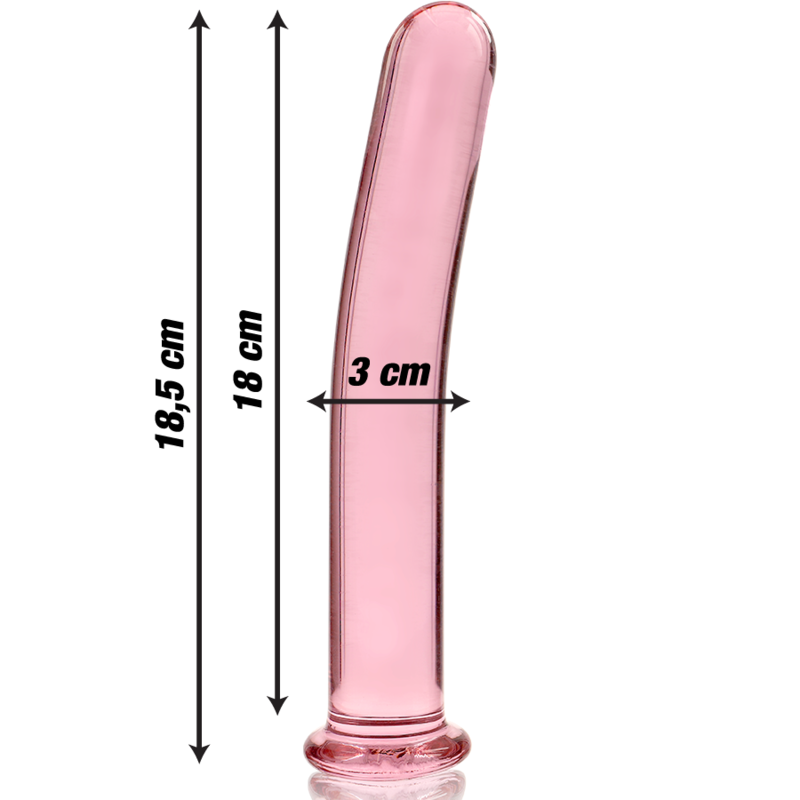 NEBULA SERIES BY IBIZA - MODELO 17 DILDO VIDRO BOROSILICADO 18,5 X 3 CM ROSA