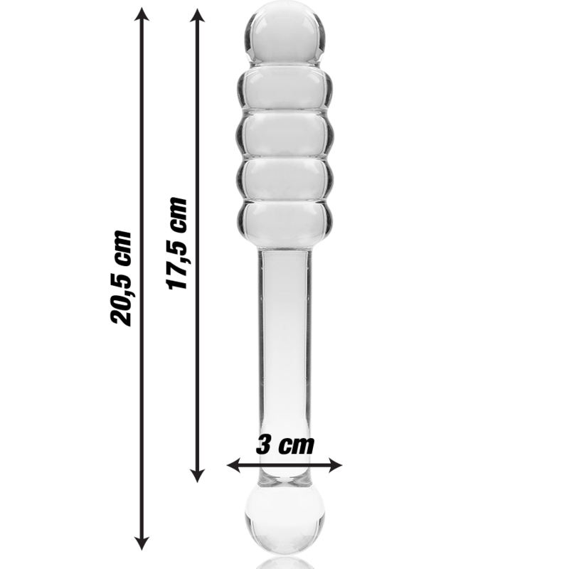 NEBULA SERIES BY IBIZA - MODELO 20 DILDO VIDRO BOROSILICADO 20,5 X 3 CM TRANSPARENTE