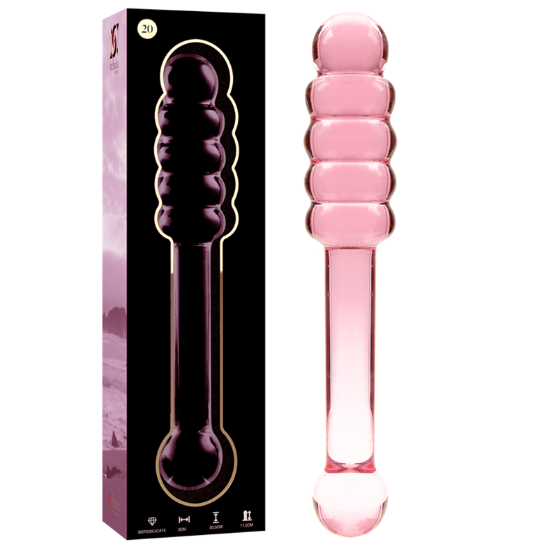 NEBULA SERIES BY IBIZA - MODELO 20 DILDO VIDRO BOROSILICADO 20,5 X 3 CM ROSA